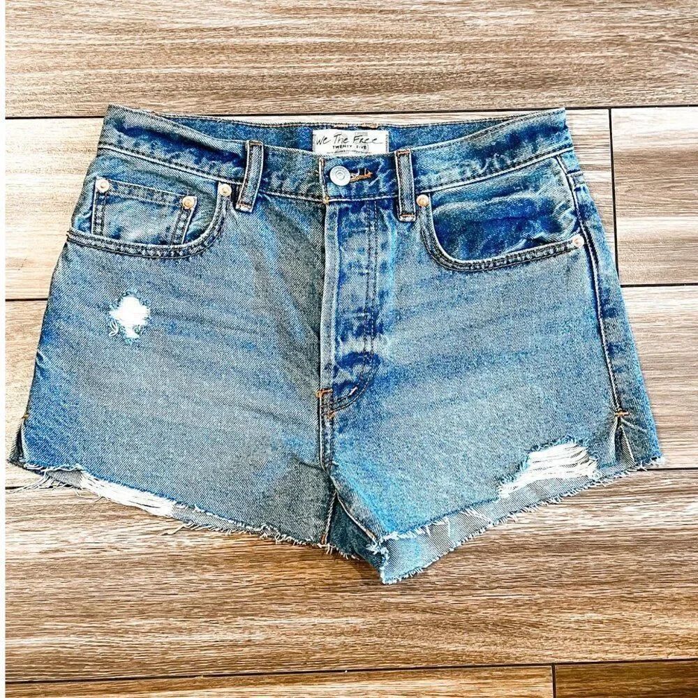Free People We The Free Midrise Cutoff Denim Shorts Size 2 / 25